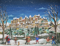 Cité de Carcassonne sous la neige